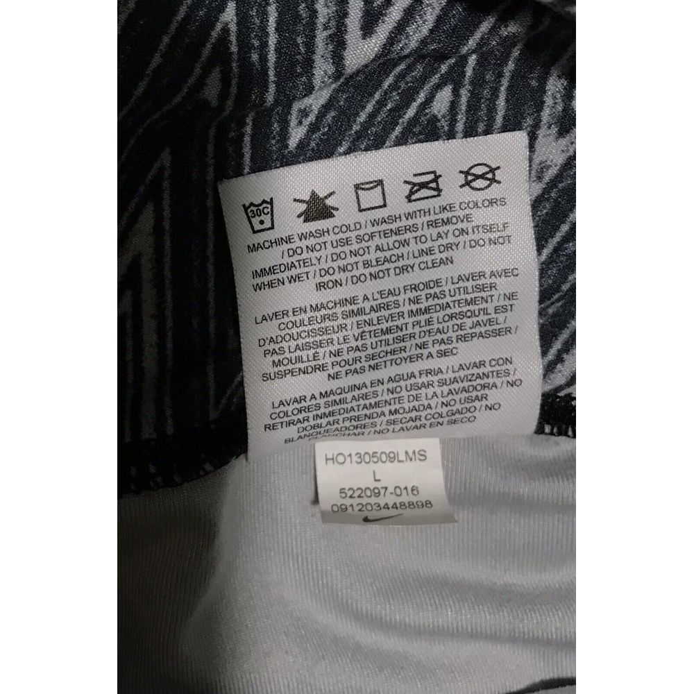 Womens Nike‎ Dri- Fit Leggings Size Large Athletic Running Pants Black Gray - Picture 11 of 11
